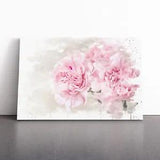 Pink Carnation Flower No.2 Canvas Print Wall Art Framed Picture Large