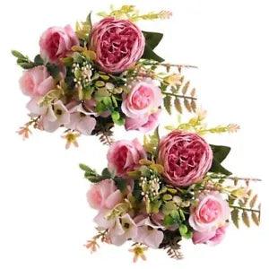 Artificial Flowers Artificial Peony Small Silk Flowers Fake Peonies Pink