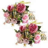 Artificial Flowers Artificial Peony Small Silk Flowers Fake Peonies Pink