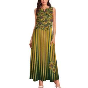 Sunflower 113-Cecile Grace Charles Designer-Long dress