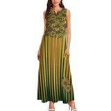 Sunflower 113-Cecile Grace Charles Designer-Long dress