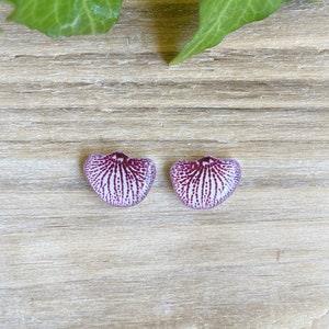 Orchid Stud Earring, Orchid Jewelry, Purple and White Orchid, Resin Flower Earring, Orchid Gift, Floral Stud Earring, Purple Flower Earring