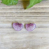 Orchid Stud Earring, Orchid Jewelry, Purple and White Orchid, Resin Flower Earring, Orchid Gift, Floral Stud Earring, Purple Flower Earring