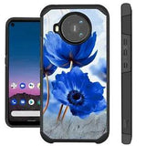 FUSION Case For Nokia X100 Hybrid Phone Cover PEONY FLOWER BLUE