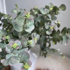 Faux Eucalyptus Leaves Stem - Artificial Plant / DIY Floral / Greenery / Wedding / Home / Decoration / Gifts / Green