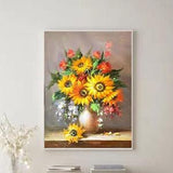 Sunflower painting  sunflower Art  Sunflower Wall Painting  Flower Oil Painting  Sunflower Canvas Mother's Day gift