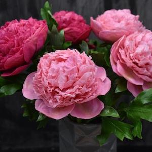 Bouquet of peony Cold porcelain peony Real touch flowers Pink peonies Peony bouquet Interior gift idea Spring flowers Artificial peony
