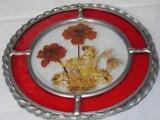 Vintage Lasting Impressions Stained Glass Floral Handcrafted in the USA?