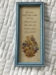Framed Kitsch Dried Flowers Beach Positivity Friends Love Retro Cute
