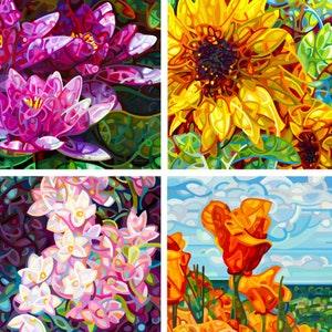 She Laughs Flowers - fine art print note card floral flower sunflower rose