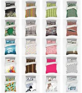 Ambesonne Retro Scene Bedding Set Duvet Cover Sham Fitted Sheet in 3 Sizes