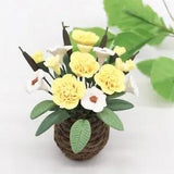 Dollhouse 1:12 Scale  Flowers Pots Carnation Potted Plants Miniature Accessories
