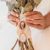 Bouquet charms in Silver,Rose Gold,Gold,Bronze - Single, Double, Triple Wedding Bouquet Photo Memory Charm Bridal Gift Pendants Charms Gifts