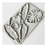 Tropical Leaf Feather Silicone Mold Monstera Turtle Leaf Turtle Fondant Mold Cake Decorating Tool Jungle Forest Cake Molds Jungle