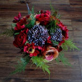 Silk Wedding Bouquet, Fall Rose Bridal Bouquet, Winter Wedding Silk Wedding Flowers, Vintage Wedding, Rustic Wedding, Bride, Bridesmaid