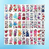 100 sheets tattoo stickers wholesale large flower rose peony temporary tattoo