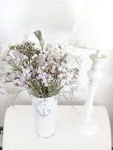 Dried Limonium flower bouquet Dried Statice flower light white Wedding Bridal