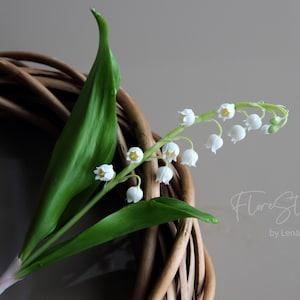 Lily of the valley for Gift, Porcelain flowers for interior, Real touch flowers, artificial lily of the valley