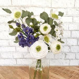 Ranunculus with Stock bouquet, felt flower bouquet