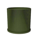Planter Pot With Drainage, Avocado Green Ray Design for Small and Large Plants [Water Plate Included] Outdoor and Indoor use Plant Pot