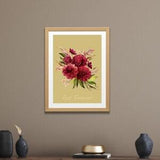 Red Peony Bouquet Botanical Wall Art