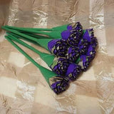 Passionate Purple & Camo One Dozen Roses Custom Designed  Gift for Her
