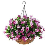 Artificial Hanging Flowers,Little Lilies Flowers with 12 inch Flowerpot