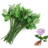 5pcs Artificial Flowers Stems Pole Leaf Flower Branch Artificial Dried...