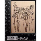 Stampendous Rubber Stamps R112 RANUNCULUS FIELD DOODLE GARDEN FLOWERS #1998