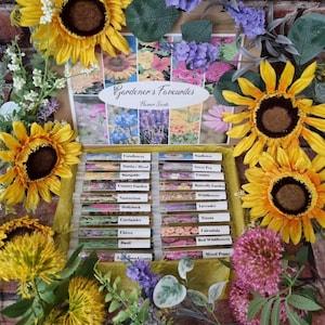 Gardener??s Favourite??s flower & herb Seed Collection - handmade with handpicked seeds hamper gift present garden lover