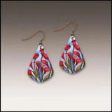 DC Designs Red Calla Lily Flower Art Print Teardrop Earrings SH04JE Unique Boho