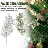 5/10X Christmas Artificial Cedar Branch Dried Pine Cone Fake Flowers Home Decor