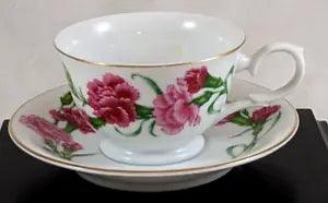 Avon Porcelain Blossom of the Month January Carnation Cup & Saucer