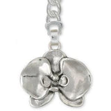 Orchid Jewelry Sterling Silver Orchid Key Ring Handmade Flower Jewelry OR4-2KR