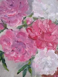 Peonies original painting, pink peonies wall art, peonies painting, pink flower