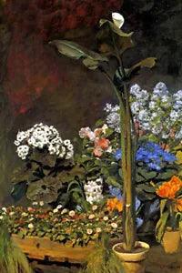 LILY AND GREENHOUSE PLANTS FLOWERS ARUM 1864 BY PIERRE AUGUSTE RENOIR REPRO