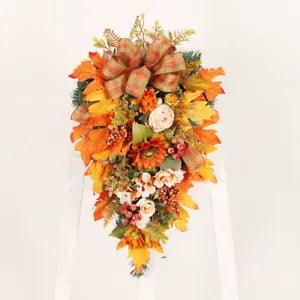 Thanksgiving Decoration Pendant Simulation Flower Peony Sunflower Upside Tree
