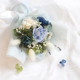 Mother??s Day Gift- Preserved and dried flower bouquet (Blue) S size