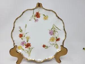 Jean Pouyat Limoges JPL France  Carnation Plate 9"