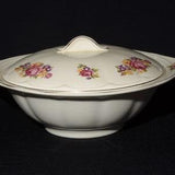 REGENCY British Anchor England tureen Fleurette casserole dish lid serving dish vegetable bowl rose floral bouquet 22 Kt gold rim