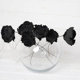 1 Black wedding peony bouquet black peonies bouquet black handmade peonies black gothic wedding flowers