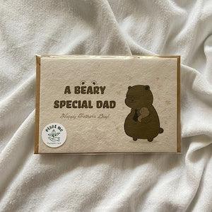 Father's Day Card on Plantable Seed Paper -  Beary Special Dad, Wild Flower Seed Card, Eco-Friendly Cards
