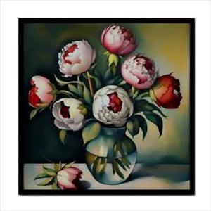 Peonies Flowers Ceramic Tile Decorative Floral Art Backsplash