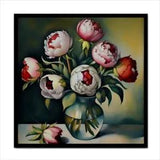 Peonies Flowers Ceramic Tile Decorative Floral Art Backsplash
