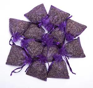 Bag of 12 Sachets Dried Lavender Flower Lavender Sachets for Drawers and Closets
