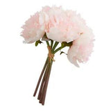 Factory Direct Craft Cream Pink Artificial Peony Bundle