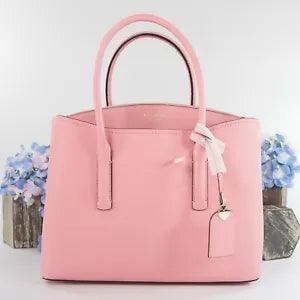 Kate Spade Margaux Pink Carnation Leather Large Satchel Shoulder Bag NWT