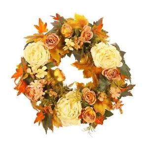 Artificial Peony Garland Fall Wreath - Wedding Porch Hotel Front Door D???cor