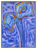 Modern Calla Lily Flower by Artist Piet Mondrian Counted Cross Stitch Pattern