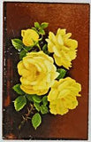 Bright Yellow Ranunculus Bulb Flowers Spiked Vines - Vintage Photograph
